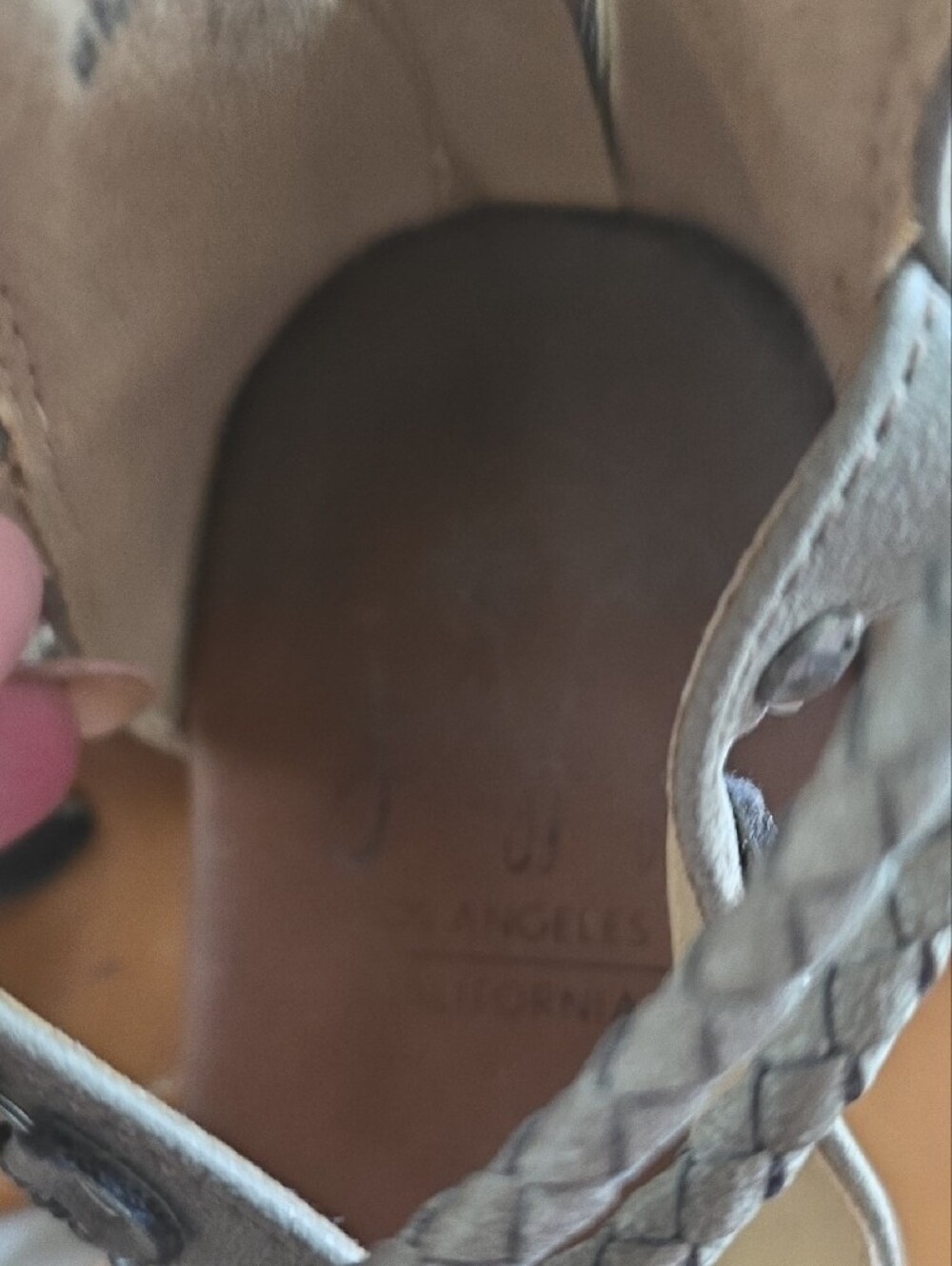 Braided Strappy Flat Sandal in Light Grey - Picture 6 of 8